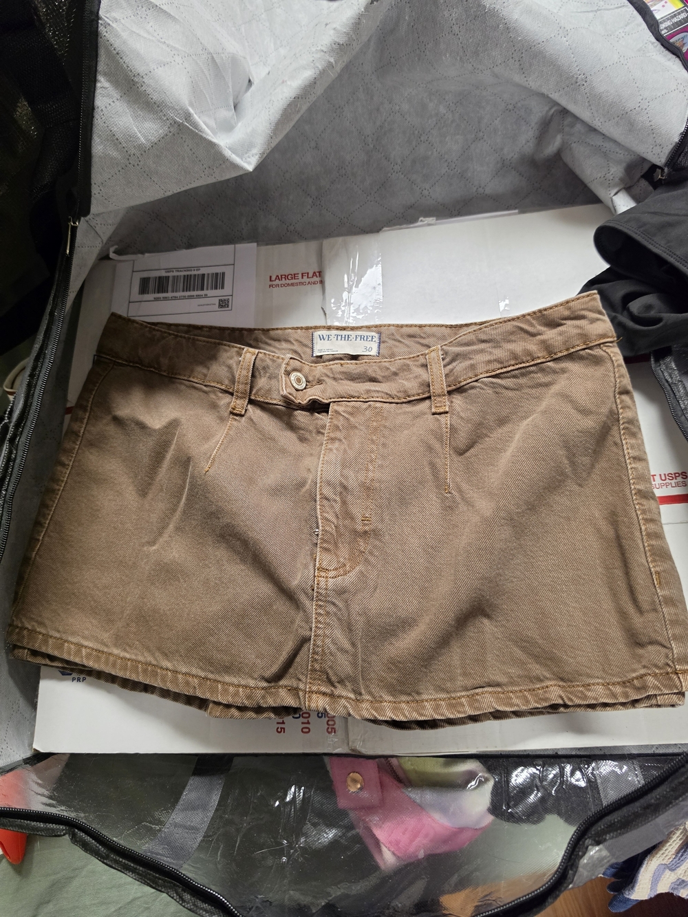 We The Free Brown Mini Skirt